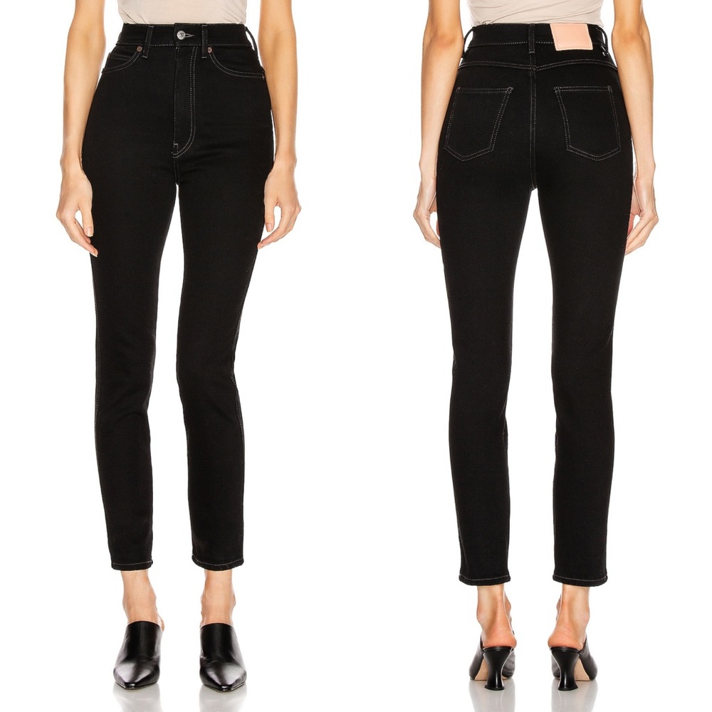 Acne Studios Blå Konst 1994 Black Stretch Skinny Jeans